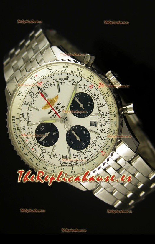 Breitling Navitimer 01 Reloj replica Suizo a Escala 1:1 Actualizado a 2017, Dial Blanco