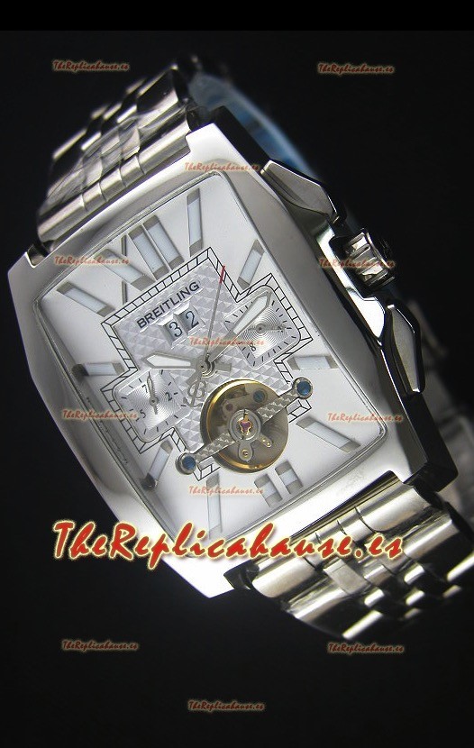 Breitling For Bentley Flying B Reloj Cronógrafo Japonés Dial Blanco