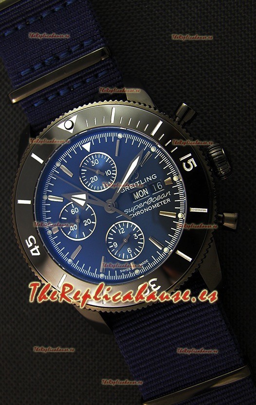 Breitling Superocean Heritage II Outerknown Blacksteel NATO Strap Reloj Réplica a Espejo 1:1
