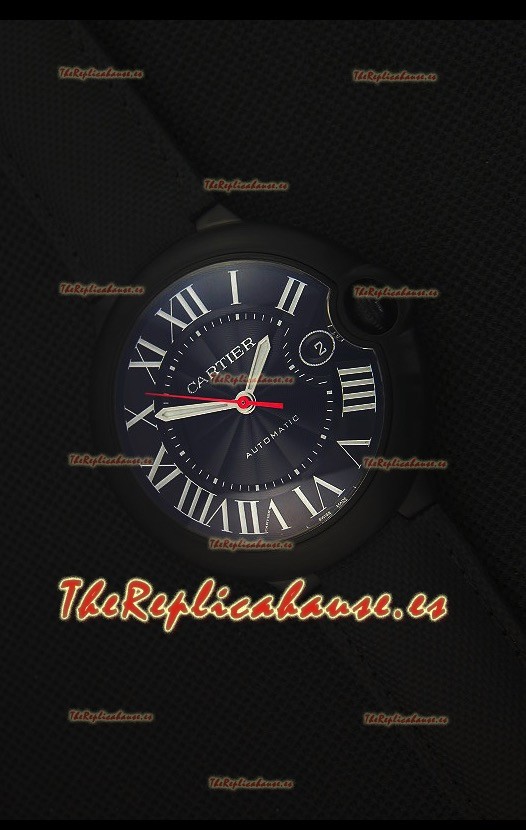 Cartier Ballon Bleu 42MM Reloj Replica Suizo con revestimiento DLC