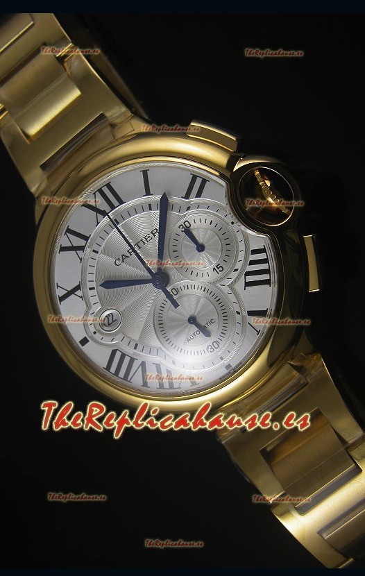 Ballon De Cartier Cronógrafo Caja en Oro Amarillo - Replica a Espejo 1:1