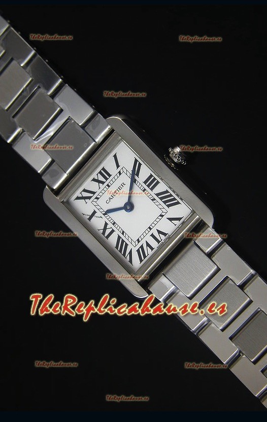 Cartier Tank Solo Reloj Cuarzo Suizo Correa de Acero 28MM Ancho