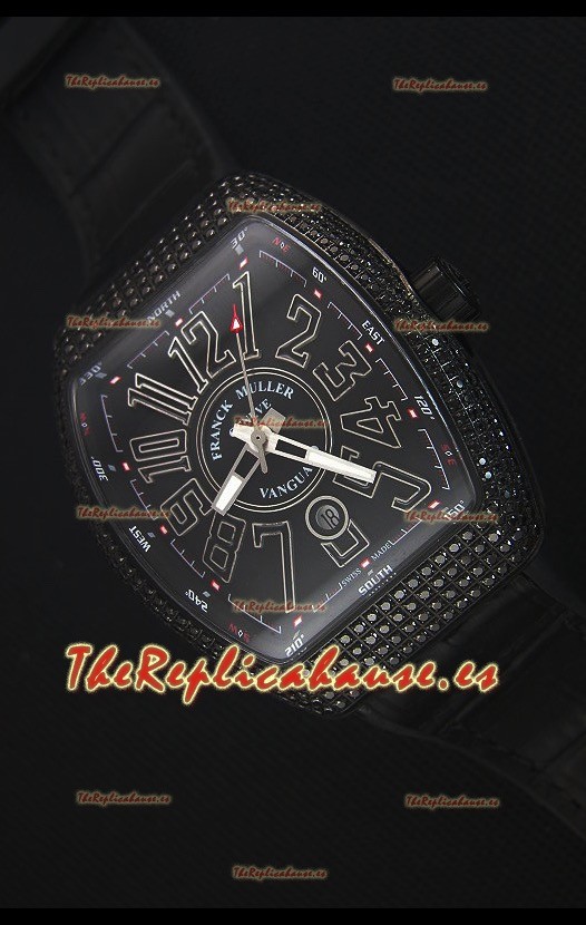 Franck Muller Vanguard Reloj Repolica Suizo, Caja con revestimiento PVD