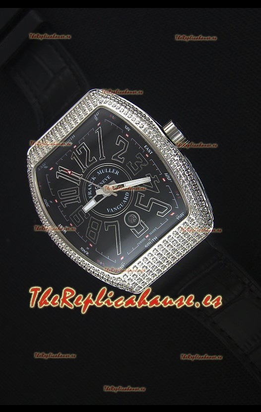 Franck Muller Vanguard Reloj Replica Suizo, Caja en Acero Inoxidable