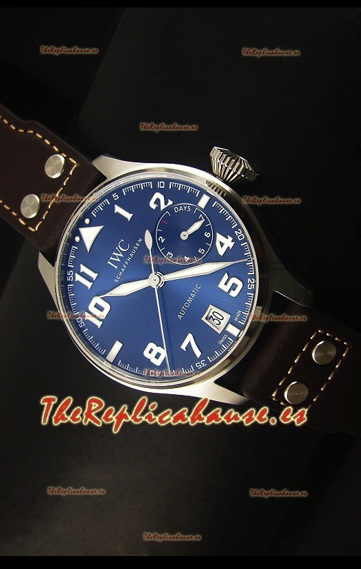 IWC Big Pilot - Functional Power Reserve Dial Azul Reloj Replica a escala 1:1
