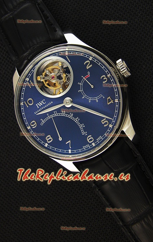 IWC Portugieser Tourbillon Mystere Retrograde Dial color Azul Versión 2019 Actualizada