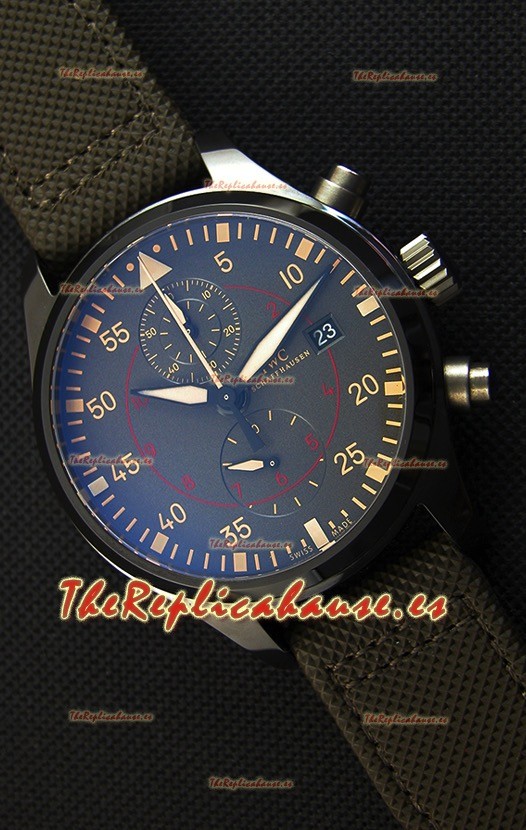 IWC Pilot's Watch Chronograph Top Gun Miramar IW389002 Ceramic Anthracite Dial Reloj Réplica a Espejo 1:1
