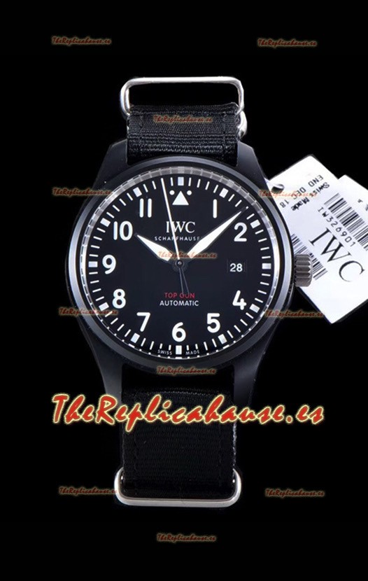 IWC Pilot's Automatic Top Gun Reloj Réplica a Espejo 1:1 en Caja de Cerámica