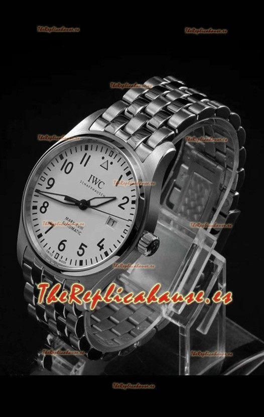 IWC MARK XVIII Réloj Réplica Suizo en Dial color Blanco de Acero 904L - Réplica a Espejo 1:1