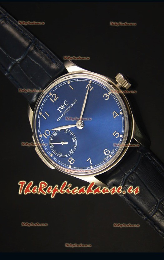 IWC Portuguese Handwind Ref# IW5242 Reloj Replica Suizo 1:1 Dial en Azul