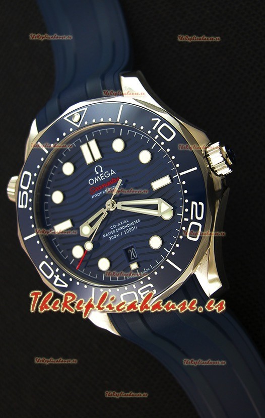 Omega Seamaster 300M Co-Axial Master Chronometer AZUL Reloj Réplica Suizo a Espejo 1:1