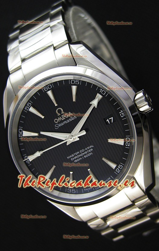 Omega Master Co-Axial Aqua Terra 150M Dial Negro Réplica a Espejo 1:1