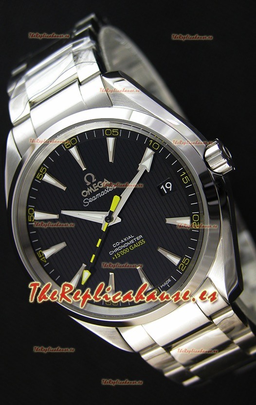 Omega Master Co-Axial Aqua Terra 15,000 Gauss Dial Negro Réplica a Espejo 1:1