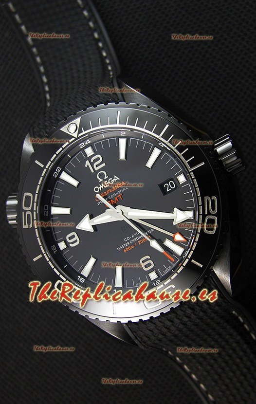 Omega Seamaster Planet Ocean Deep Black GMT 45.5MM Reloj Réplica a Espejo 1:1