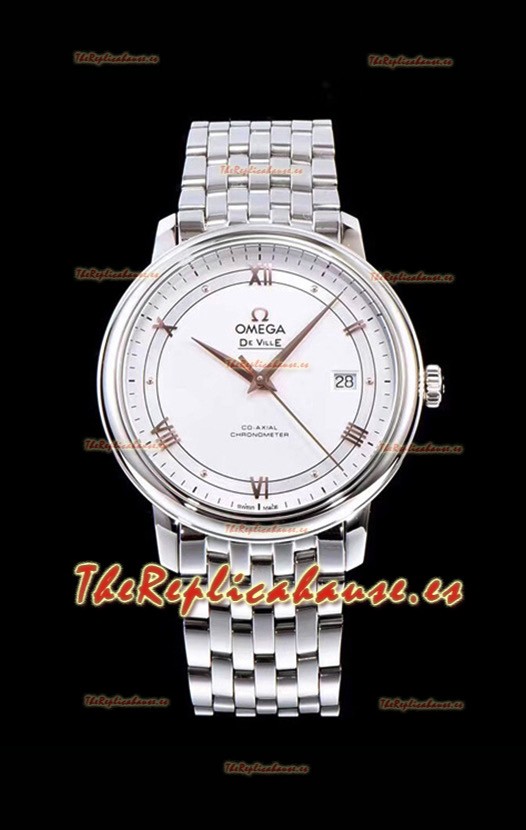 Omega De Ville Prestige Co-Axial 36.8MM Dial Blanco Reloj Réplica Suizo a Espejo 1:1