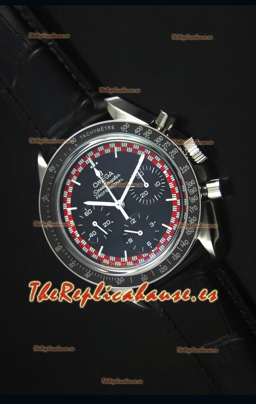 Omega Speedmaster Tintin Moon Reloj Replica Suizo con Correa de Piel