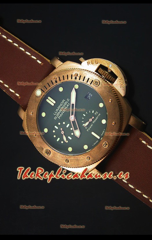 Panerai Luminor Submersible PAM00507 Bronzo Reloj con Indicador de Energía