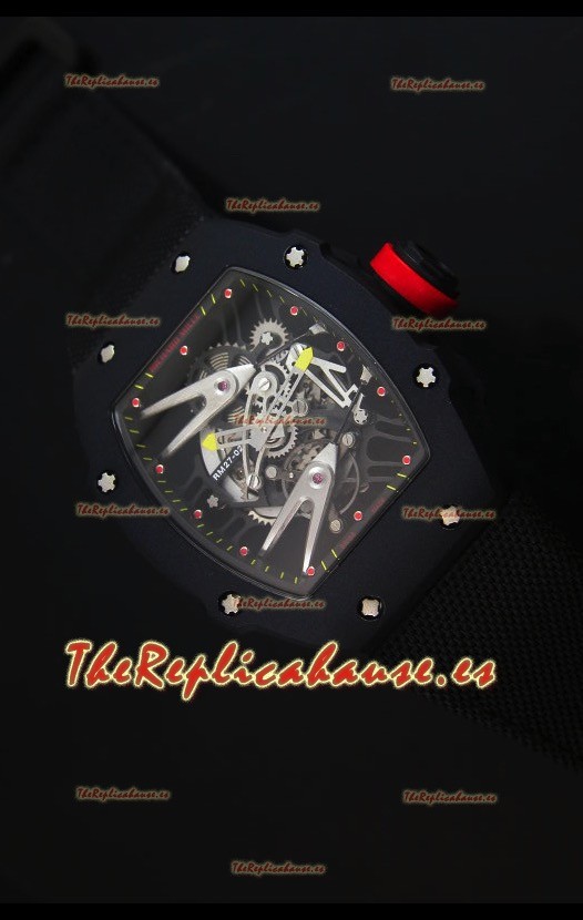 Richard Mille RM027 Tourbillon Reloj Suizo Edición Rafael Nadal en caja con Revestimiento PVD