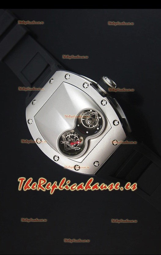 Richard Mille RM053 Tourbillon Pablo Mac Donough Reloj Replica Suizo Caja en Titanio Correa Negra