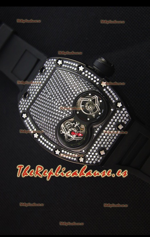 Richard Mille RM053 Tourbillon Pablo Mac Donough Reloj Replica Suizo Caja con Revestimiento PVD