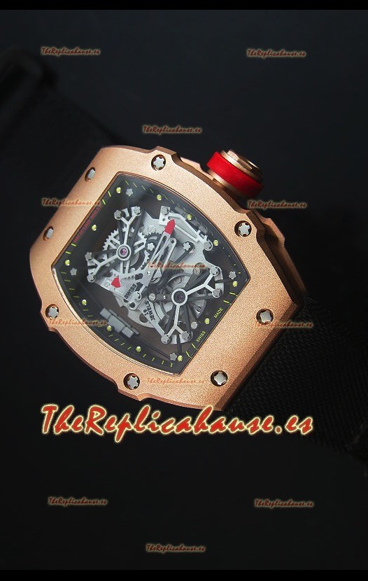 Richard Mille RM027 Tourbillon Edición Rafael Nadal Reloj Suizo en Oro Rosado de 18K