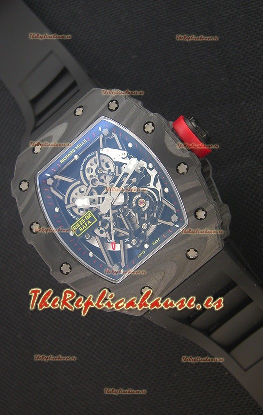 Richard Mille RM035-2 Rafael Nadal Caja de Carbón Forjado con Corona Roja
