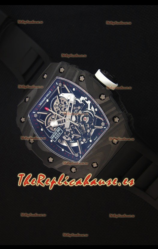 Richard Mille RM035-2 Rafael Nadal Caja de Carbón Forjado con Corona Blanca
