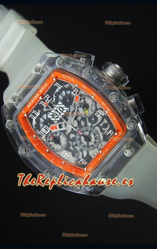 Richard Mille RM056-1 Tourbillon Felipe Massa Reloj Cronógrafo Bisel color Orange Bezel Watch