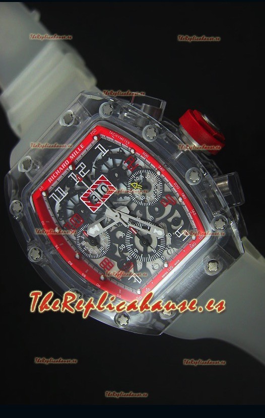 Richard Mille RM056-1 Tourbillon Felipe Massa Reloj Cronógrafo con el Bisel Rojo