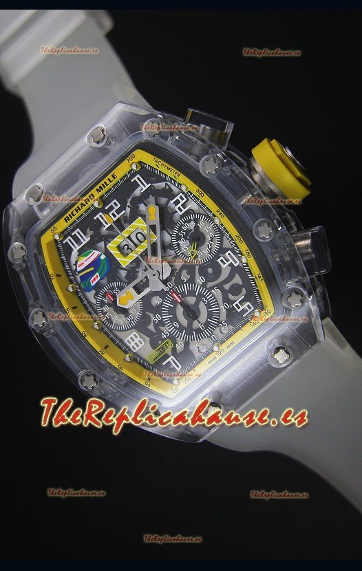Richard Mille RM056-1 Tourbillon Felipe Massa Reloj Cronógrafo Bisel color Yellow Bezel Watch