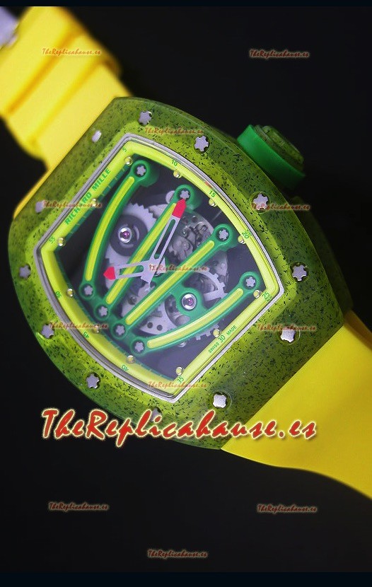 Richard Mille RM059 Reloj Replica Suizo Edición Yohan Blake en Dial color Amarillo