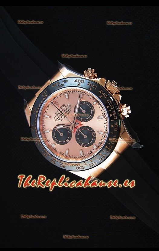 Rolex Daytona 116515 Everose Reloj Replica a Espejo 1:1 Caja y Dial de Oro Rosado