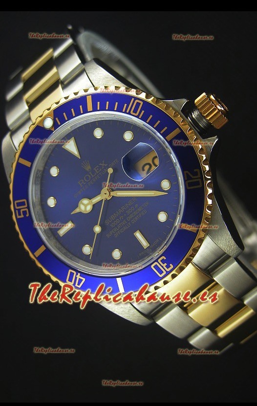 Rolex Submariner 16613 Reloj Replica Suiza 1:1 en Dos Tonos con Movimiento Suizo 3135