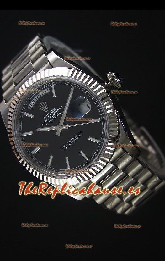 Rolex Day-Date Reloj Replica Acero Inoxidable 40MM Movimiento Suizo 2836-2
