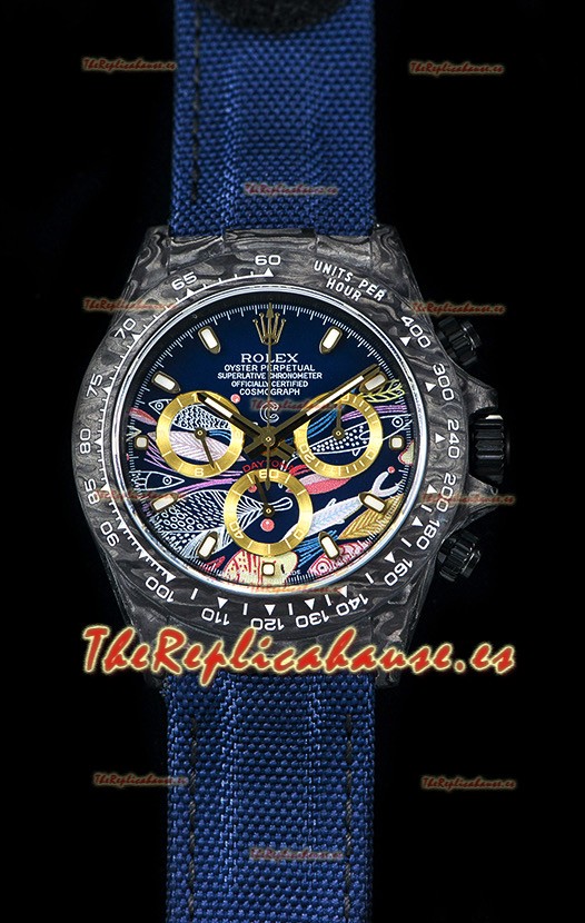 Rolex Daytona CHRONUSART Caja de Carbón forjado, Réplica a Espejo 1:1, Dial Multicolor