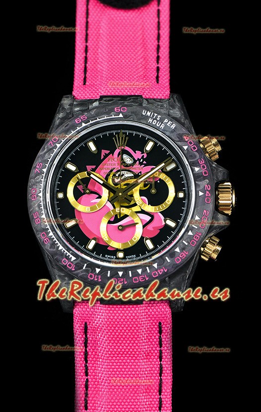 Rolex Daytona CHRONUSART Caja de Carbón forjado, Réplica a Espejo 1:1, Dial Multicolor
