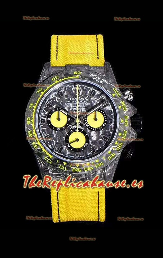 Rolex Daytona DIW Caja de Carbono Forjado, Reloj Réplica a Espejo 1:1 Dial de Carbono Negro
