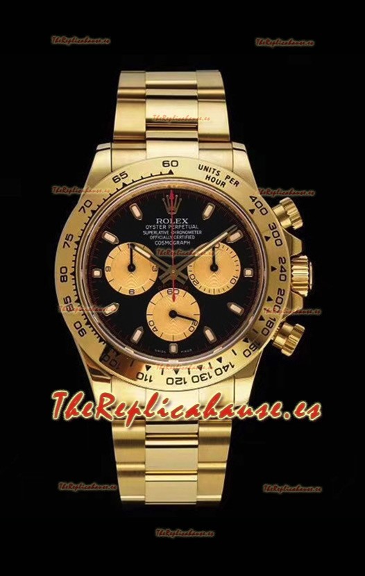 Rolex Daytona 116508 Movimiento Original Cal.4130 - Reloj de Acero 904L a espejo 1:1 Oro Amarillo