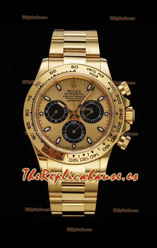 Rolex Daytona 116508 Movimiento Original Cal.4130 - Reloj de Acero 904L a espejo 1:1 Oro Amarillo