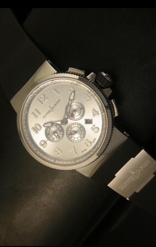 Ulysse Nardin Marine Cronógrafo de Acero Inoxidable, Dial Arábigo - Réplica Escala 1:1