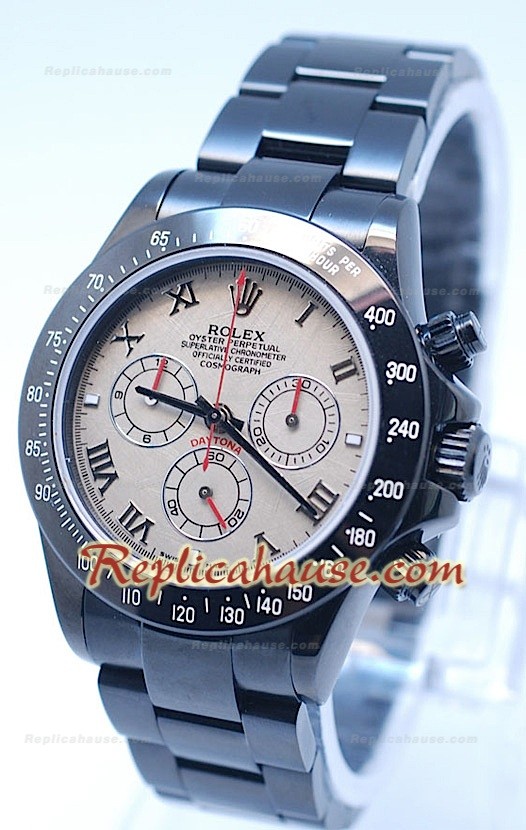 Rolex Daytona Cosmógrafo MonoBloc Cerachrom Edición Project X en diseño Negro Oscuro - Esfera Gris