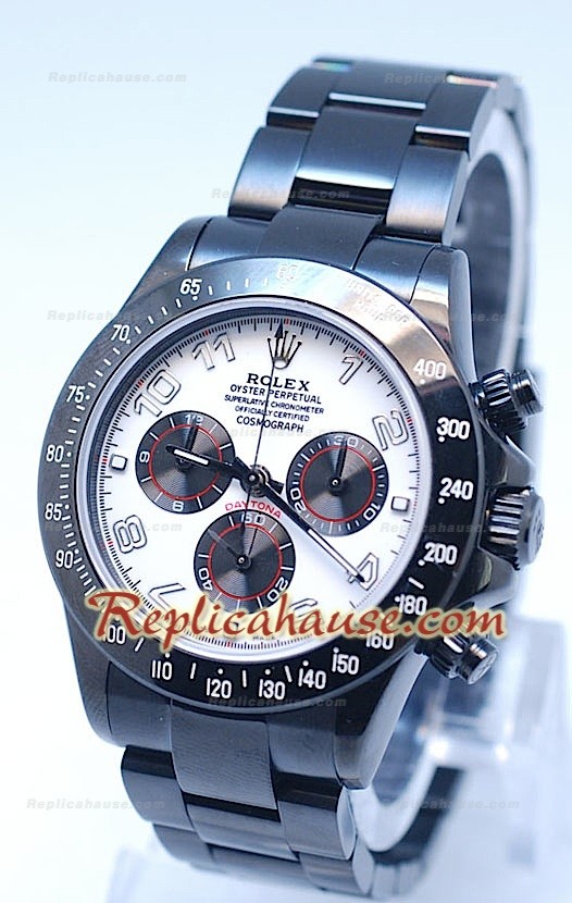 Rolex Daytona Cosmógrafo Edición Project X Design Negro Oscuro y Esfera Plata