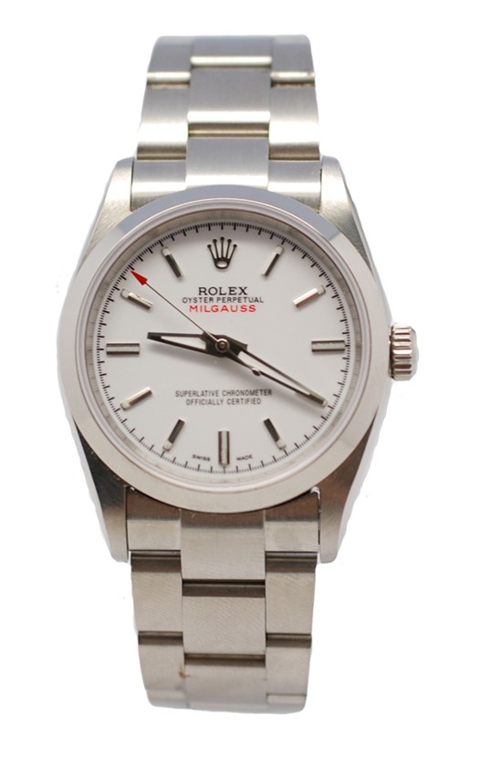 Rolex Milgauss Reproducción Reloj Suizo - 40MM Esfera Blanco Apagado