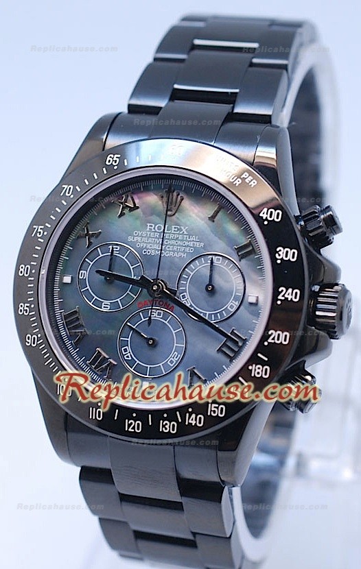 Rolex Daytona Cosmógrafo Project X Design Negro Oscuro Edición Series II - Esfera Negro perla 