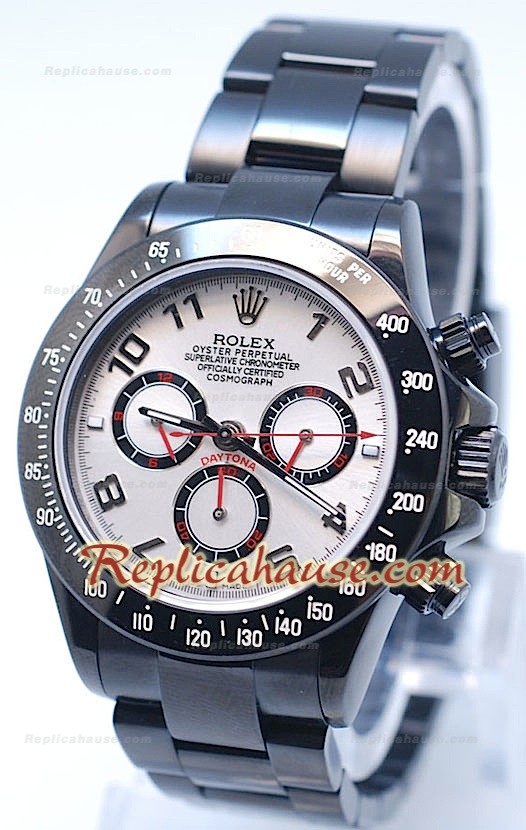 Rolex Daytona Cosmógrafo Edición Project X Design en Negro Oscuro y Esfera Blanca