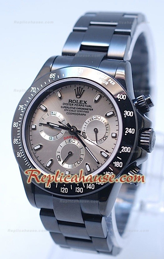 Rolex Daytona Cosmógrafo Project X Design Negro Oscuro Edición Series II - Esfera Gris
