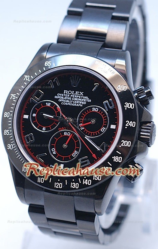 Rolex Daytona Cosmógrafo Project X Editions Negro Oscuro - Esfera de color Negro