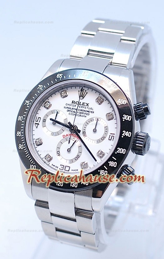 Rolex Project X Daytona Series II Edición Limitada Cosmógrafo MonoBloc Cerachrom con Esfera Blanca y Diamantes en los marcadores de hora
