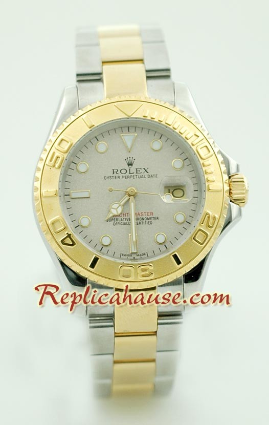 Rolex Réplica Yacht Master Dos Tonos para Hombre tamaño
