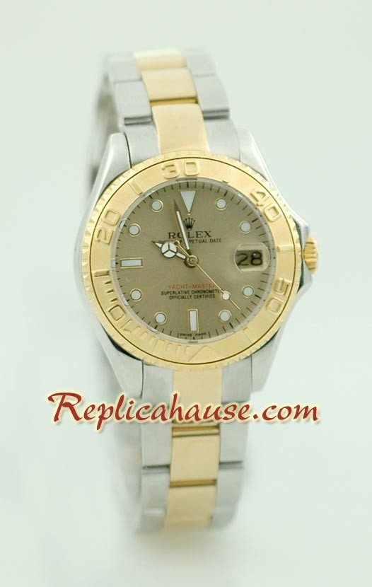 Rolex Réplica Yacht Master Dos Tonos tamaño dama